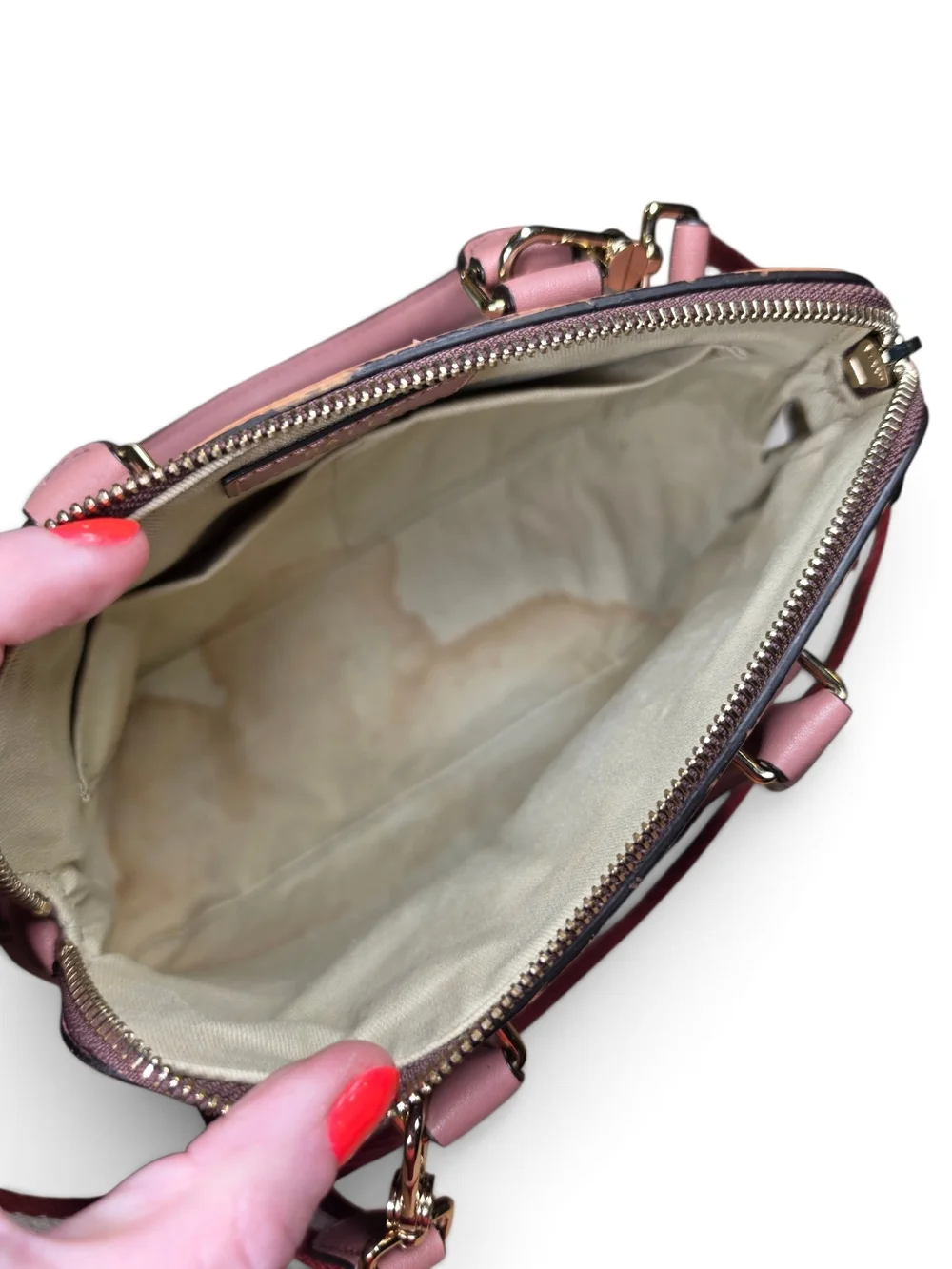 Bally Dusty Rose Leather Dainty Trainspotting 2-Way Swiss Lux (Retail $950)